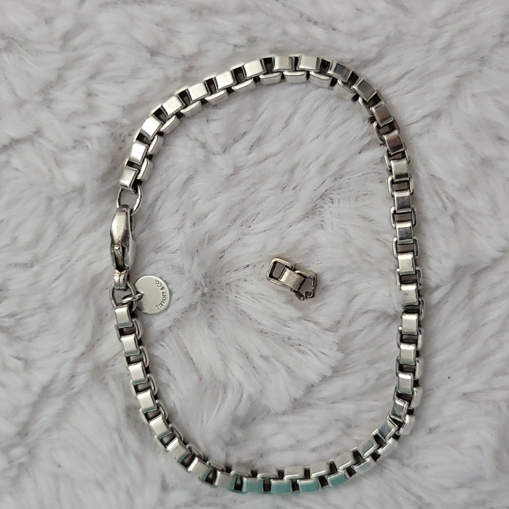 TIFFANY & CO. UNISEX VENETIAN LINK BRACELET IN SILVER EUC - Picture 11 of 17